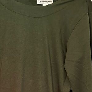 Coldwater creek dress Olive pet large size 14 3/4 sleeve hits about knee